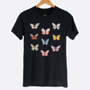  Butterfly Retro Boho Collage Nature Graphic Tee