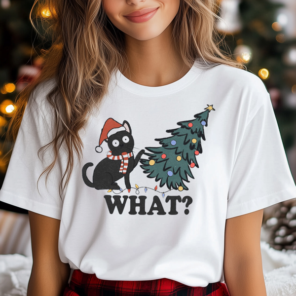 Cat Tree Undecorator Hilarious Christmas Graphic Tee