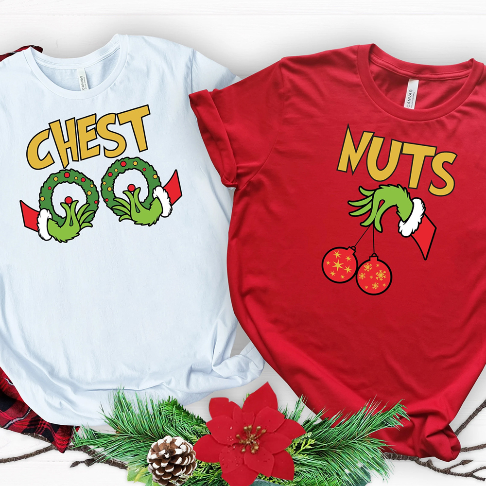 Chestnuts Hilarious Group Christmas Graphic Tee