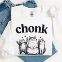  Chonk Adorable Cat Animal Graphic Sweatshirt, Cat Shirt, Animal Shirt