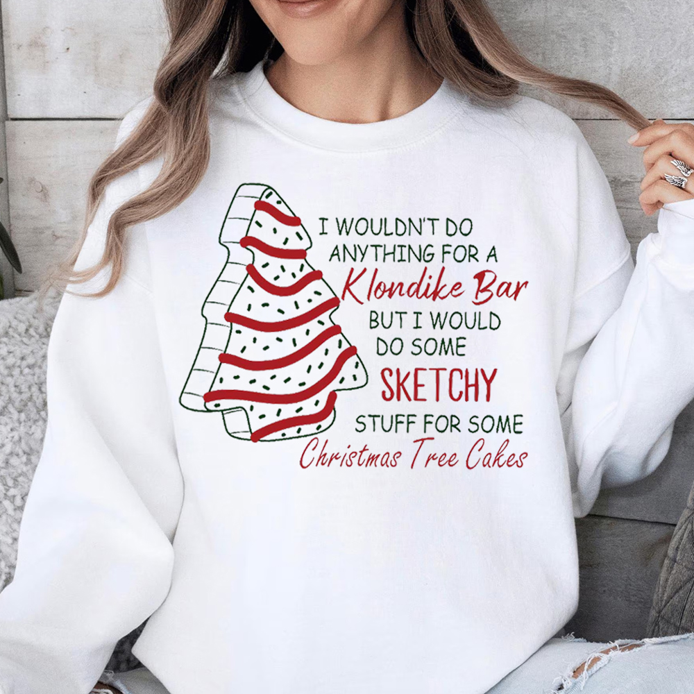 Christmas Tree Cakes Yummy Graphic Sweatshirt