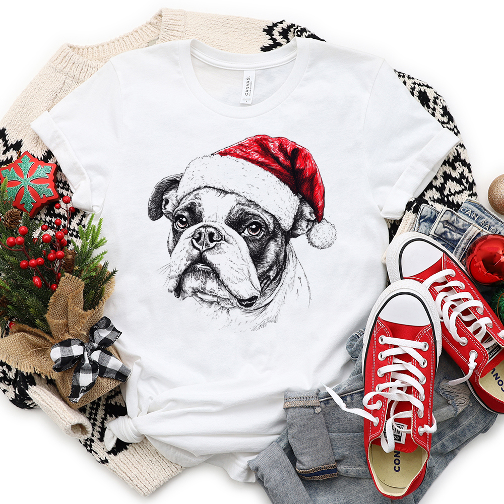 Favorite Holiday Dog & Christmas Hats Animal Lover Graphic Tees