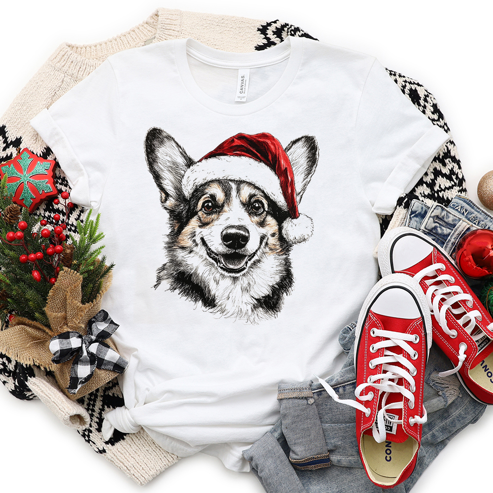 Favorite Holiday Dog & Christmas Hats Animal Lover Graphic Tees