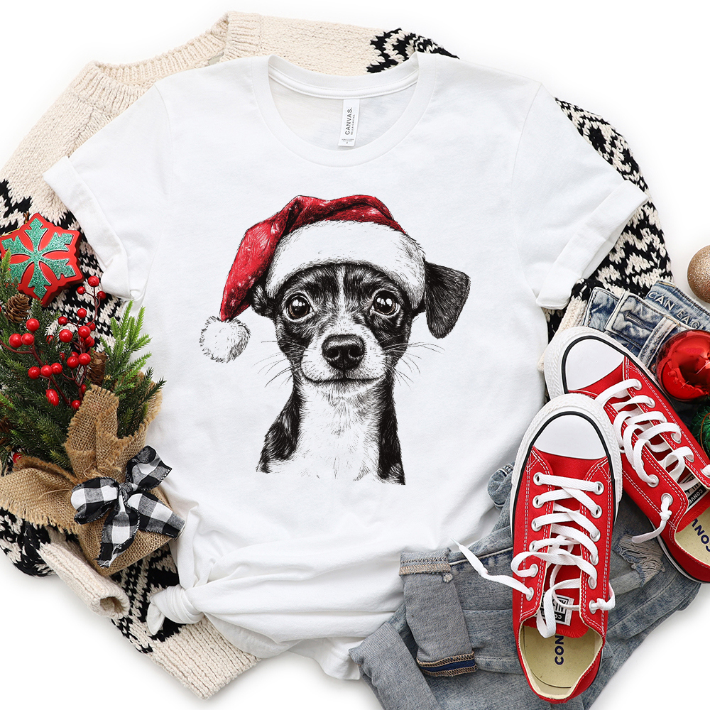 Favorite Holiday Dog & Christmas Hats Animal Lover Graphic Tees