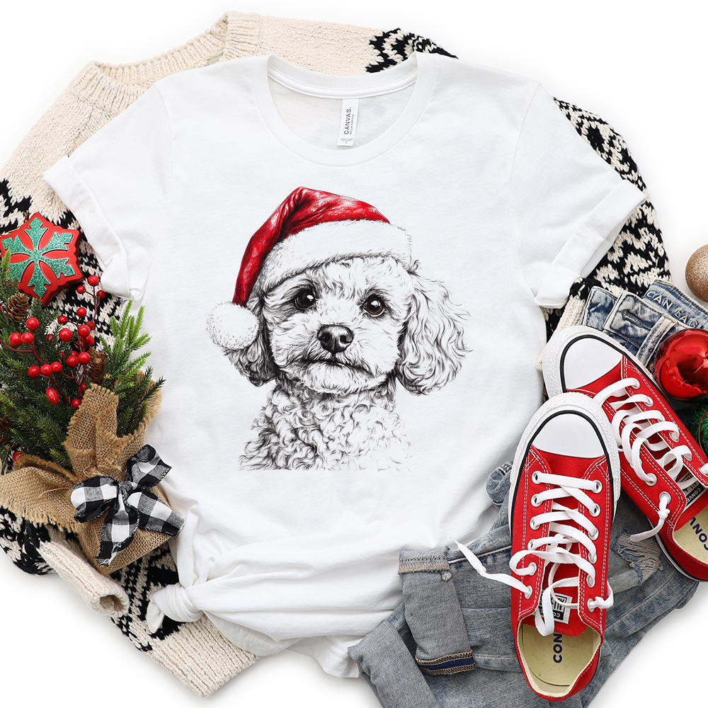 Favorite Holiday Dog & Christmas Hats Animal Lover Graphic Tees