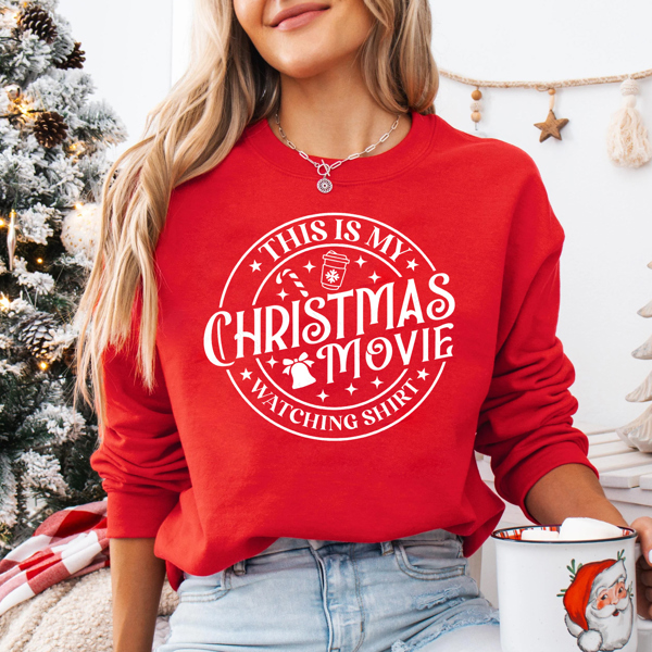 This Is My Christmas Movie Watching Graphic Sweatshirt