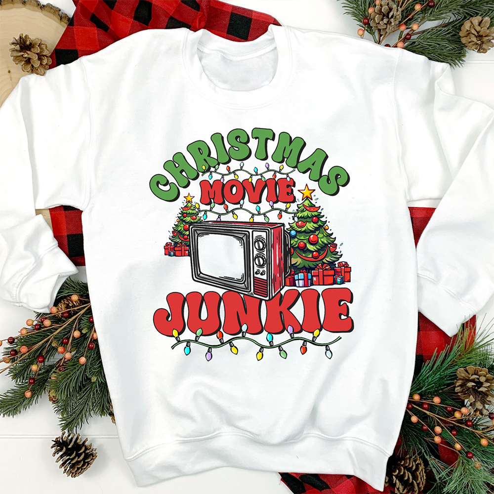 Christmas Movie Junkie Graphic Sweatshirt