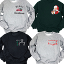  Christmas Pocket Festive Graphic Sweatshirt