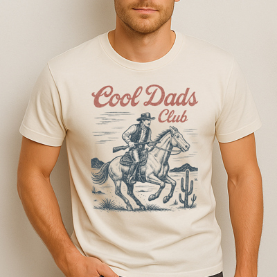 Cool Dad's Club Western Coors Inspired Dad Father's Day Graphic Tee