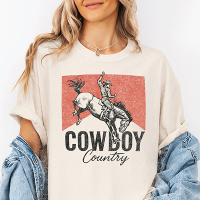 Cowboy Country Western Inspired Rodeo Graphic Tee | Western Tee