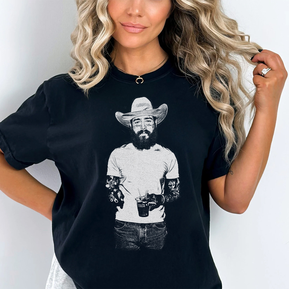 Cowboy Post Malone Country Music & Concert Graphic Tee