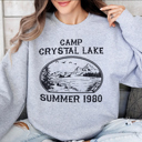  Camp Crystal Lake Summer 1980 Scary Halloween Movie Graphic Sweatshirt