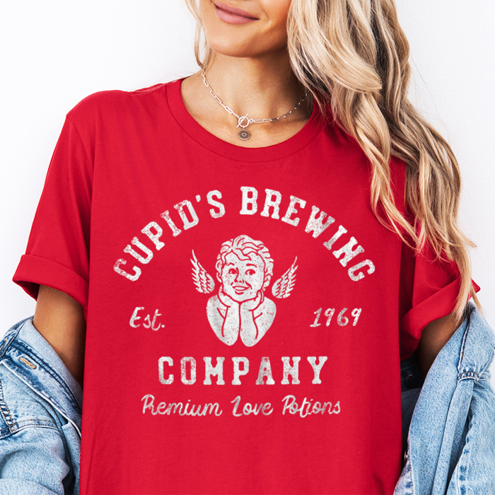 Cupid Brewing Company Valentine's Day Graphic Tee, Valentines Shirt