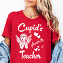  Cupid's Favorite Teacher Valentine's Day Graphic Tee, Valentine's Shirt, Teacher Shirt