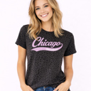  Custom Retro Baseball & Softball Team Mascot Personalized Black Leopard Graphic Tee | Team Shirt