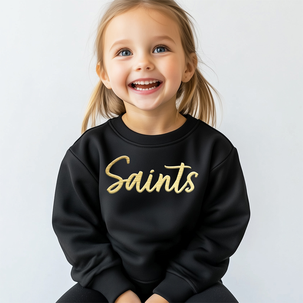 Personalized Puff Print Kids Name & Team Youth Graphic Sweatshirts