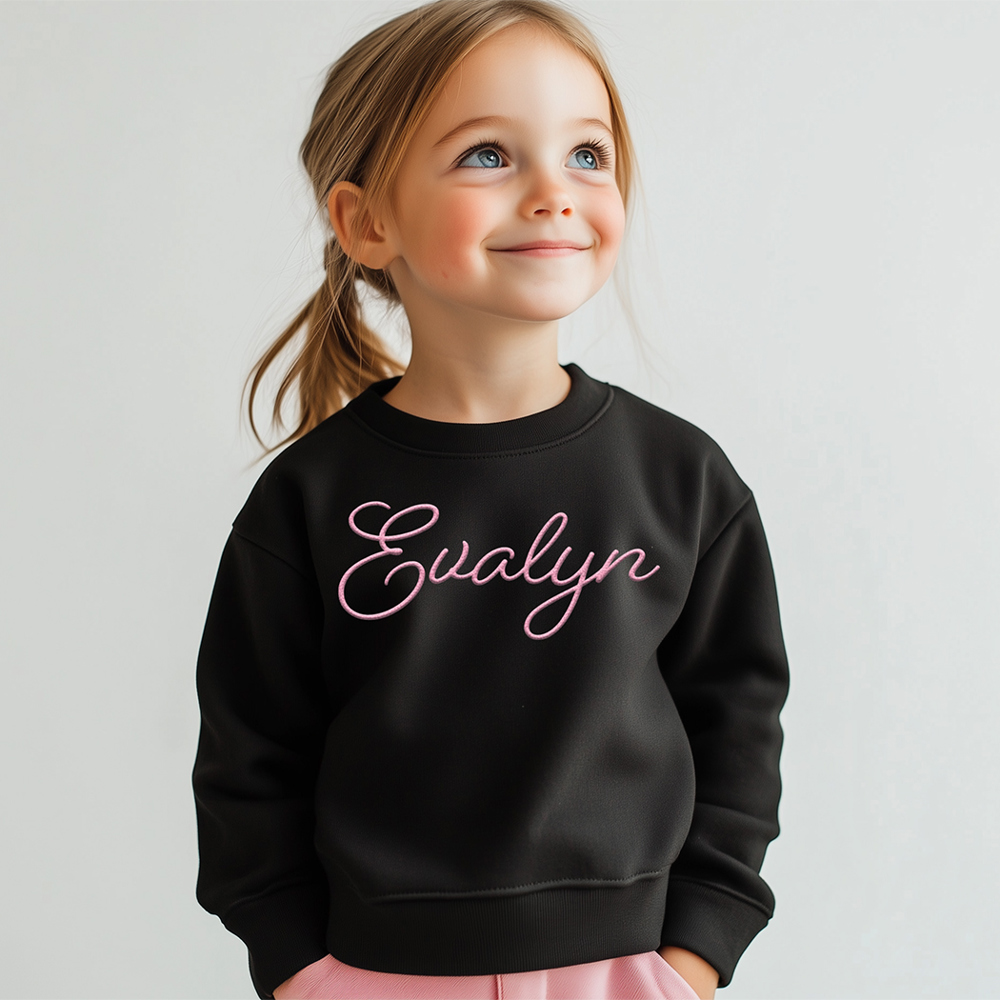 Personalized Puff Print Kids Name & Team Youth Graphic Sweatshirts