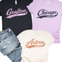  Custom Retro Baseball & Softball Vintage Team Personalized Graphic Tee | Baseball Tee