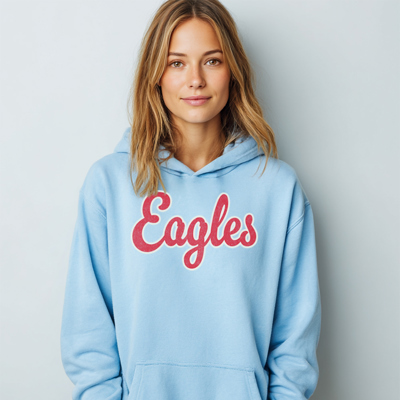 Ultra Soft Custom Retro Team Personalized Sport School Mascot Bella + Canvas Graphic Hoodie | Custom Team Shirt