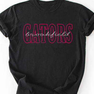 Custom Team Mascot Outline Personalized Football Graphic Tee | Team Shirt