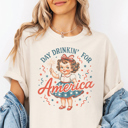  Day Drinkin' Cute Vintage USA America Retro Graphic Tee | 4th of July Tee