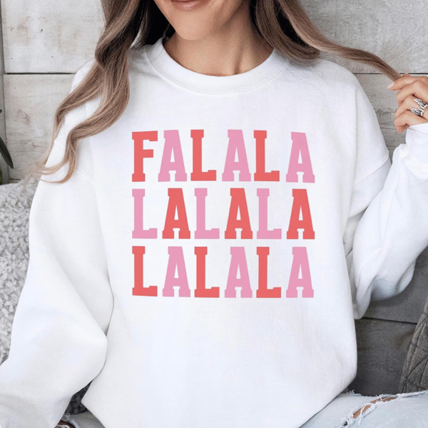 FaLaLa Joyful Christmas Graphic Sweatshirt