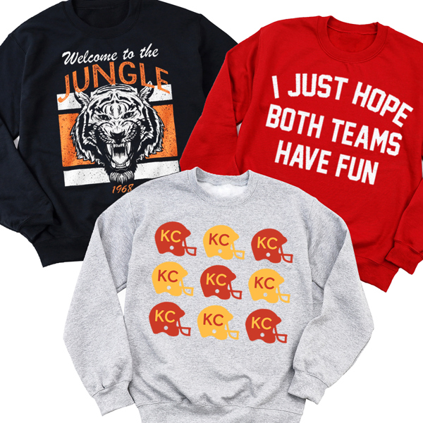 Fun Football Team Favorites Graphic Sweatshirt