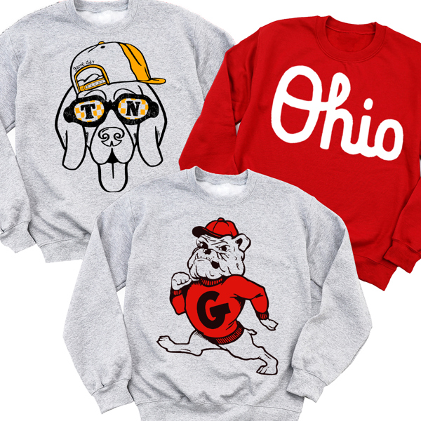 Football Mascots Graphic Sweatshirt