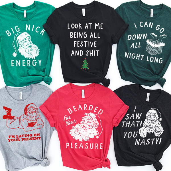 Men's Funny Christmas Graphic Tees