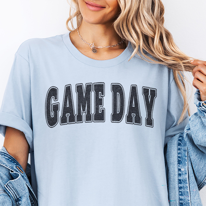 Game Day Block Letters Football & Sports Graphic Tee | Superbowl Shirt | Football Tee