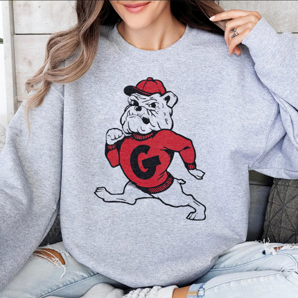 Vintage Georgia Dogs Sports Graphic Sweatshirt