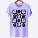  Cute Mini Ghost Checker Boho Spooky Fall & Halloween Graphic Tee