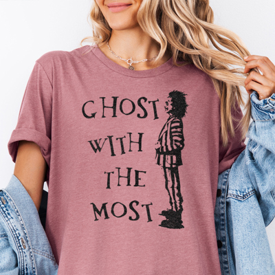 Ghost With The Most Beetlejuice Scary Movie Fall & Autumn Graphic Tee | Halloween Shirt