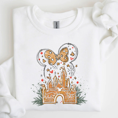 Gingerbread Castle Magical Winter Graphic Sweatshirt