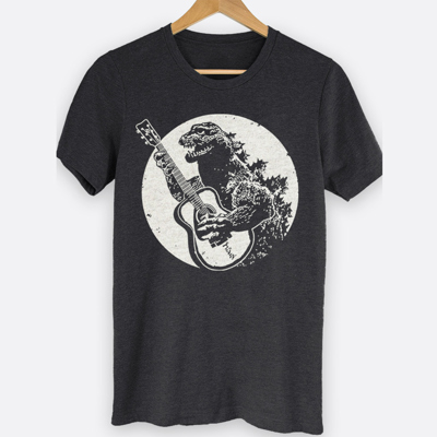 Godzilla Playing Guitar Graphic Tee