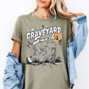  Graveyard Smash Dancing Skeleton Monster Mash Halloween Graphic Tee