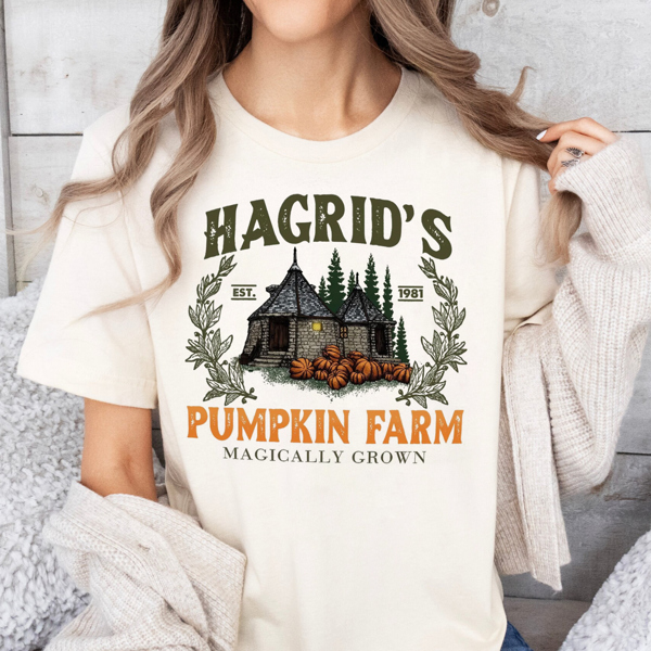 Hagrid's Pumpkin Farm Classic Witch Movie Halloween Graphic Tee