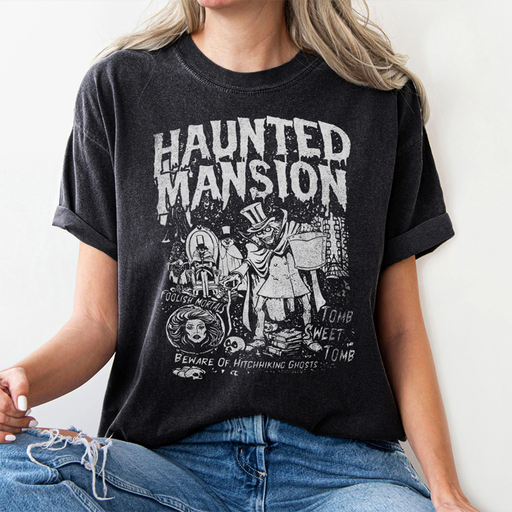 Haunted Mansion Fun & Spooky Halloween On Main Street Graphic Tee