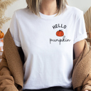  Hello Pumpkin Fall & Halloween Pocket Graphic Tee