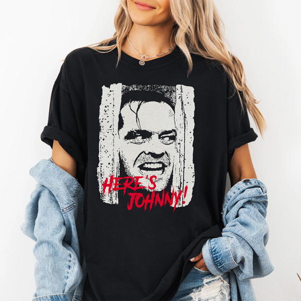 Here's Johnny The Shining Scary Movie Grapic Tee