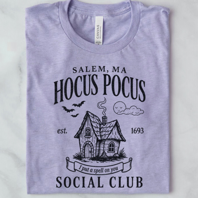 Hocus Pocus Social Club Fall & Autumn Graphic Tee | Halloween Shirt