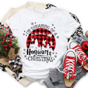  I'm Dreaming Of A Hogwarts Christmas Buffalo Plaid Movie Graphic Tee