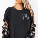  Holly Jolly Joyful Christmas Pocket Graphic Tee