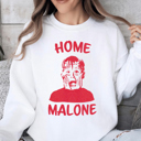  Home Malone Funny Christmas Movie Graphic Sweatshirt