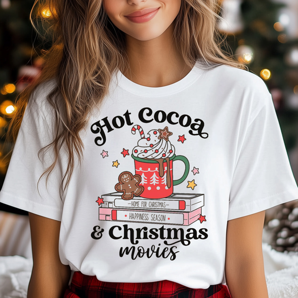 Hot Cocoa & Christmas Movies Relaxing Graphic Tee