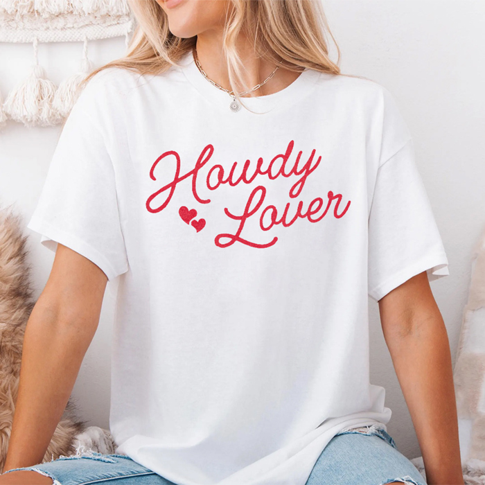 Howdy Lover Western Valentine's Day Graphic Tee, Valentines Shirt