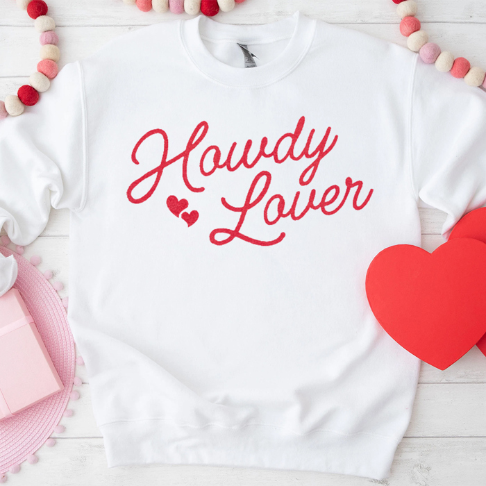 Howdy Lover Valentine's Day Graphic Sweatshirt, Valentines Shirt, Valentines Sweatshirt