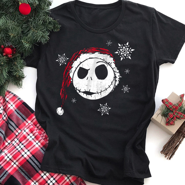 Jack In A Santa Hat Christmas Movie Graphic Tee