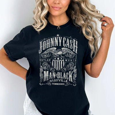 Johnny Cash Classic Rock Band Music Concert Graphic Tee | Music Tee