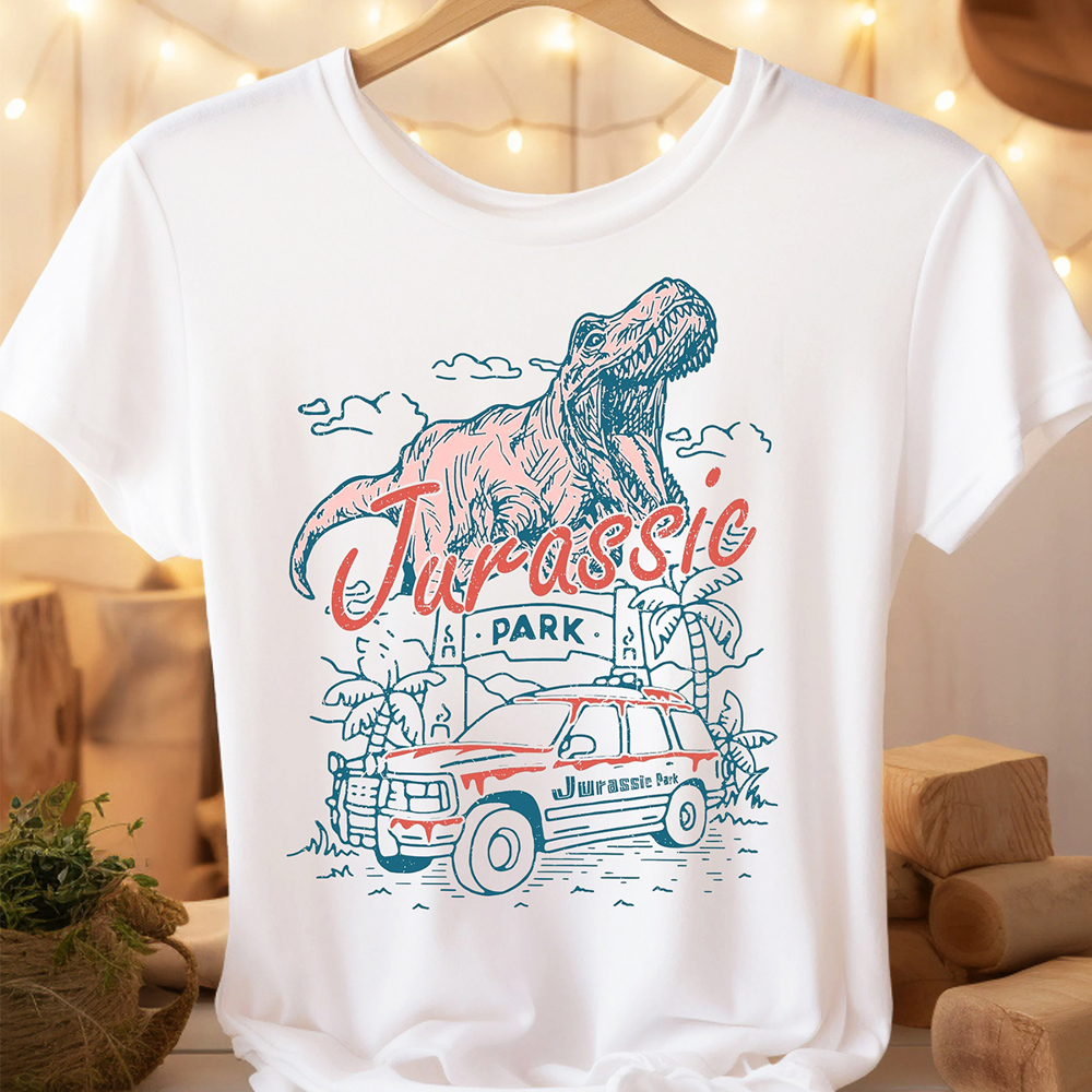 Jurassic Park Dinosaur Movie Graphic Tee